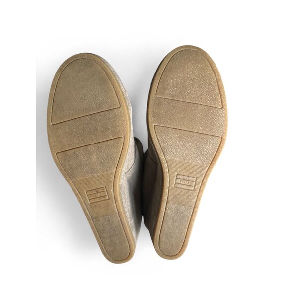 Toms Womens Desert Wedge Ankle Booties 9.5 Taupe Suede Comfortable Casual Shoes - Picture 5 of 6